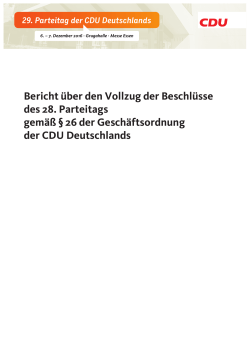 CDU-Bericht