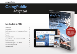 Mediadaten 2017 - GoingPublic.de