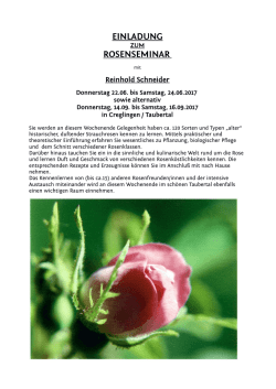 Rosenseminar September 2017