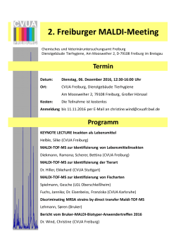Programm 2. Freiburger MALDI-Meeting als Pdf