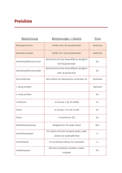 Preisliste