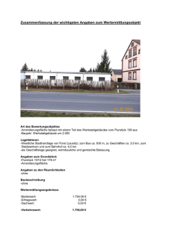 Zusammenfassung der wichtigsten Angaben zum