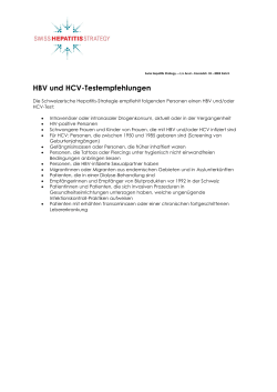 HBV und HCV-Testempfehlungen