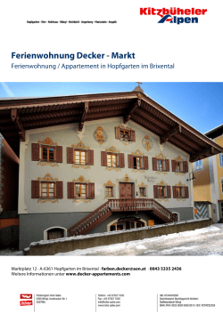 Ferienwohnung Decker - Markt in Hopfgarten im Brixental