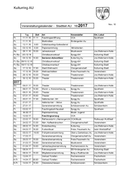 Auer Veranstaltungskalender