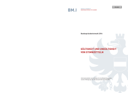 G&Uuml;LTIGKEIT UND UNG&Uuml;LTIGKEIT VON STIMMZETTELN