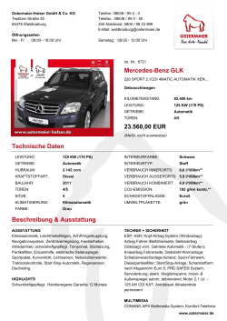 Mercedes-Benz GLK 23.560,00 EUR Technische