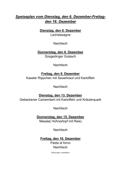 den 16. Dezember - Caritas Bodensee