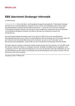 EBS übernimmt Girsberger Informatik