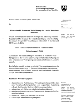 Im Ministerium f&uuml;r Schule und Weiterbildung des Landes Nordrhein