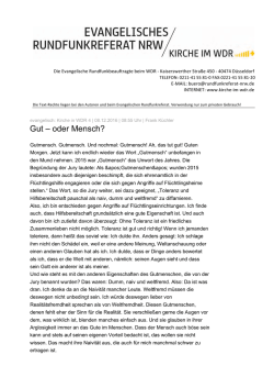 Gut &ndash; oder Mensch?