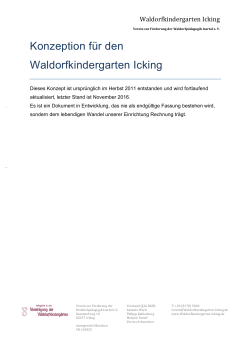 2016-11 KiGa Konzeption - Waldorfkindergarten Icking