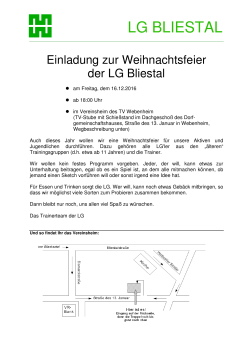 Einladung - LG Bliestal