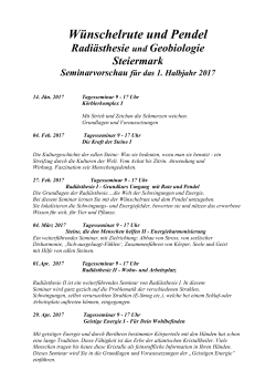 Veranstaltungskalender Steiermark Frühjahr 2017