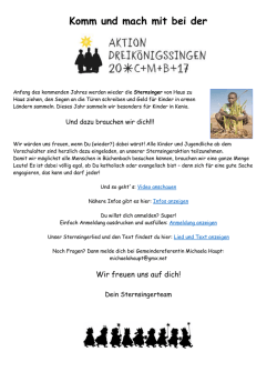 Informationen zum Dreik&ouml;nigssingen - Herz