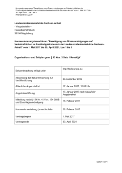 Organisations- und Zeitplan - Landesstraßenbaubehörde Sachsen