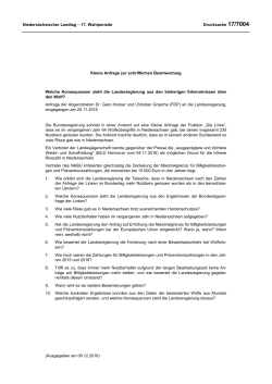 Drucksachen allgemein - Nieders&auml;chsischer Landtag