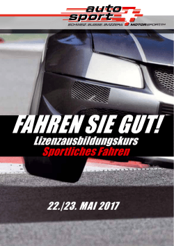 FAHREN SIE GUT! - Auto Sport Schweiz