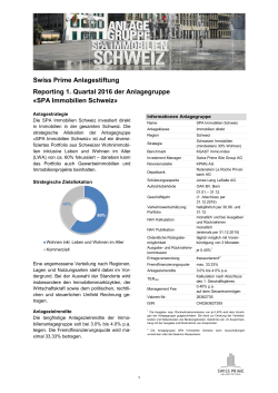 SPA Immobilien Schweiz - Swiss Prime Anlagestiftung