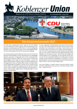 Ausgabe Nr. 6, Dezember 16 / Januar 17 - CDU