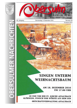 Donnerstag, 8. Dezember 2016 Nummer 49 58