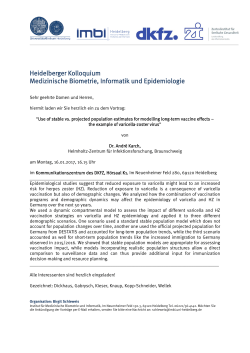Heidelberger Kolloquium Medizinische Biometrie, Informatik und