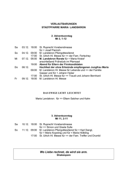 Gottesdienstordnung von 03.12.