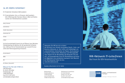IHK-Netzwerk IT-Leiter/innen - IHK Reutlingen