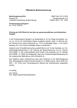 Prüfung der UVP-Pflicht