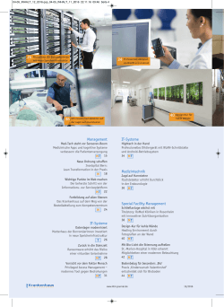 Management IT-Systeme IT-Systeme Medizintechnik Special Facility