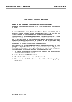 Drucksachen allgemein - Nieders&auml;chsischer Landtag