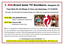 1. NIA-Event beim TV Eschborn, Hauptstr.33
