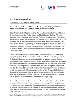 Ehrenprofessur f&uuml;r Bernhard Emmer - Christian