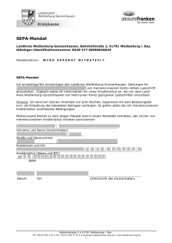 Kreiskasse SEPA-Mandat - Landkreis Weißenburg