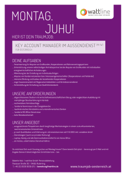 Key Account Manager im Außendienst (m/w)
