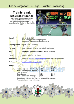 Neujahrscamp 2017 - Badminton