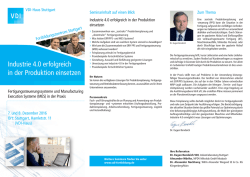 Industrie 4.0 erfolgreich in der Produktion einsetzen