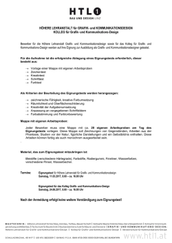 Infoblatt zum Eignungstest