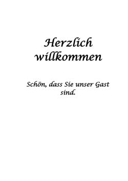 Herzlich willkommen - Hotel