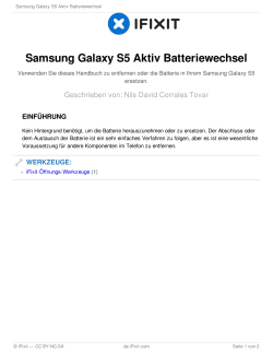 Samsung Galaxy S5 Aktiv Batteriewechsel