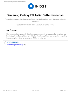 Samsung Galaxy S5 Aktiv Batteriewechsel