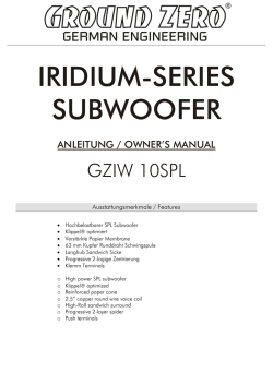 IRIDIUM-SERIES SUBWOOFER