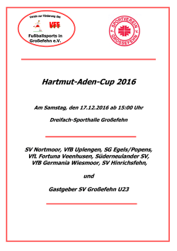 Hartmut-Aden-Cup Plakat 2016