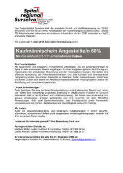 Kaufmännische/n Angestellte/n 60%