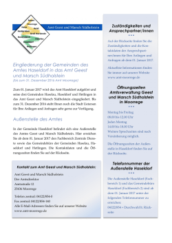 Eingliederung der Gemeinden des Amtes Haseldorf in