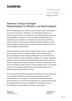 Hintergrundinformation: Siemens Campus Erlangen