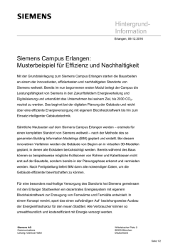 Hintergrundinformation: Siemens Campus Erlangen