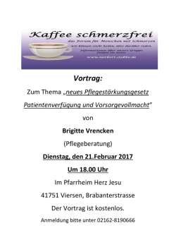 Vortrag Frau Vrencken
