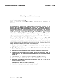 Drucksachen allgemein - Nieders&auml;chsischer Landtag