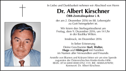 Dr. Albert Kirschner